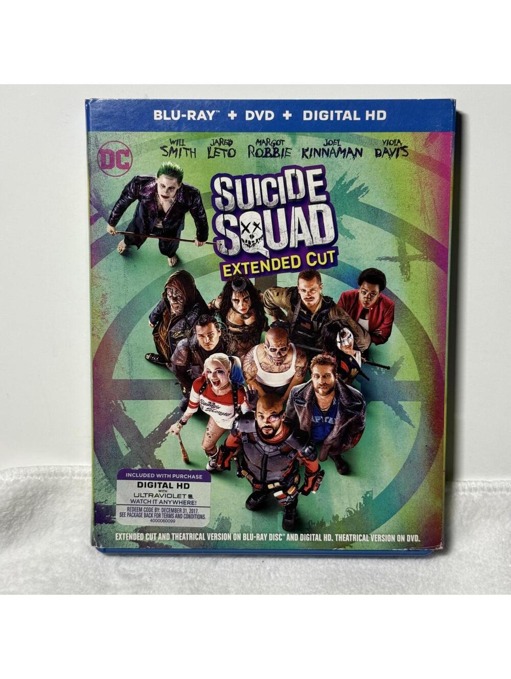 Suicide Squad Extended Cut Blu-ray DVD Digital HD DC Will Smith Margot Robbie